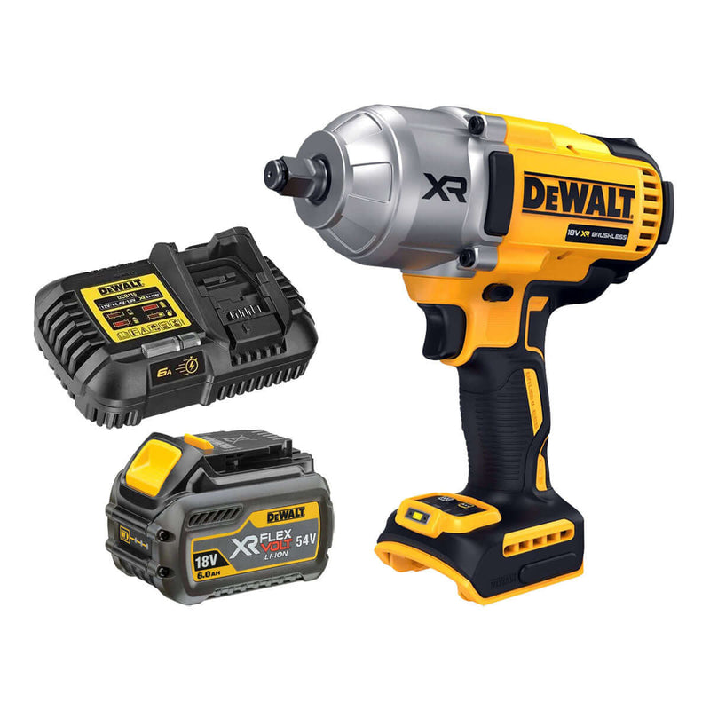 DeWalt 18V XR Brushless High-Torque Impact Wrench Kit DCF900P1T-XE