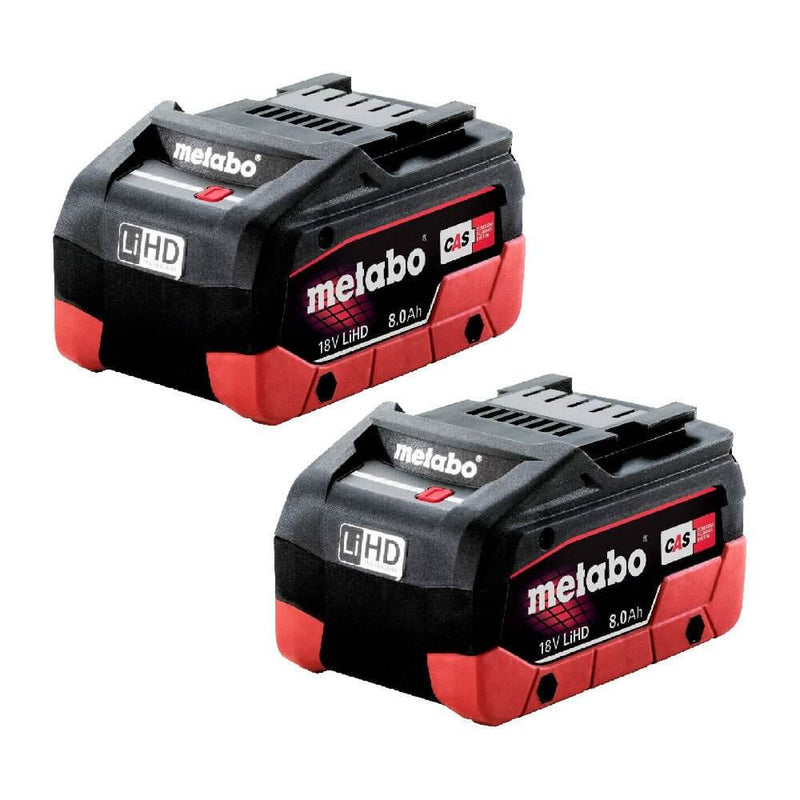 Metabo 18V Li-Ion LiHD Cordless 8.0Ah Battery Twin Pack AU32102800