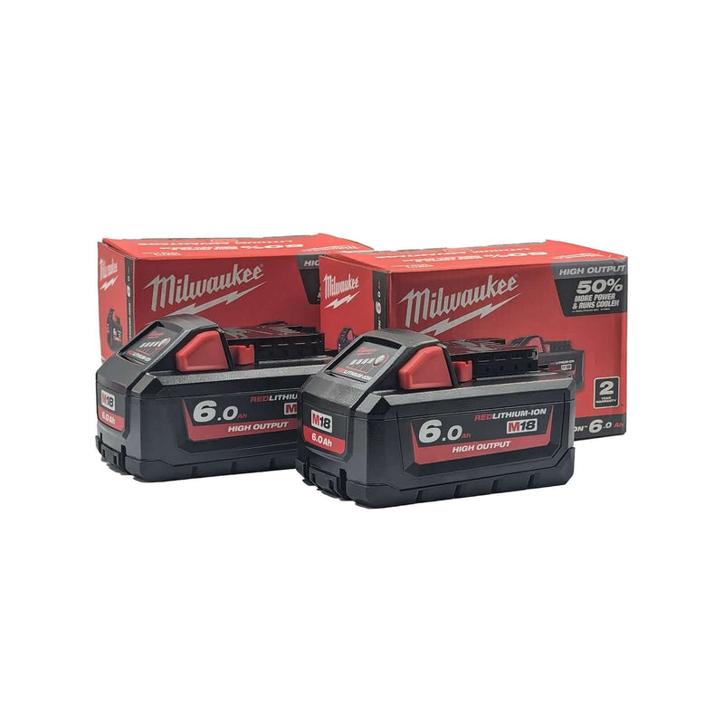Milwaukee 18V 6.0Ah HIGH OUTPUT Battery Twin Pack - M18HB6
